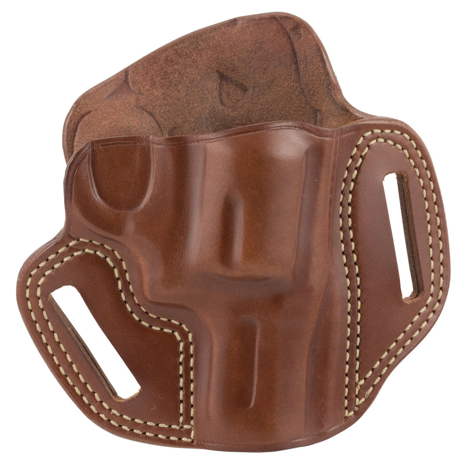 Galco CM102 OWB Combat Master Belt Holster Tan Leather S&W L Frame Right Hand