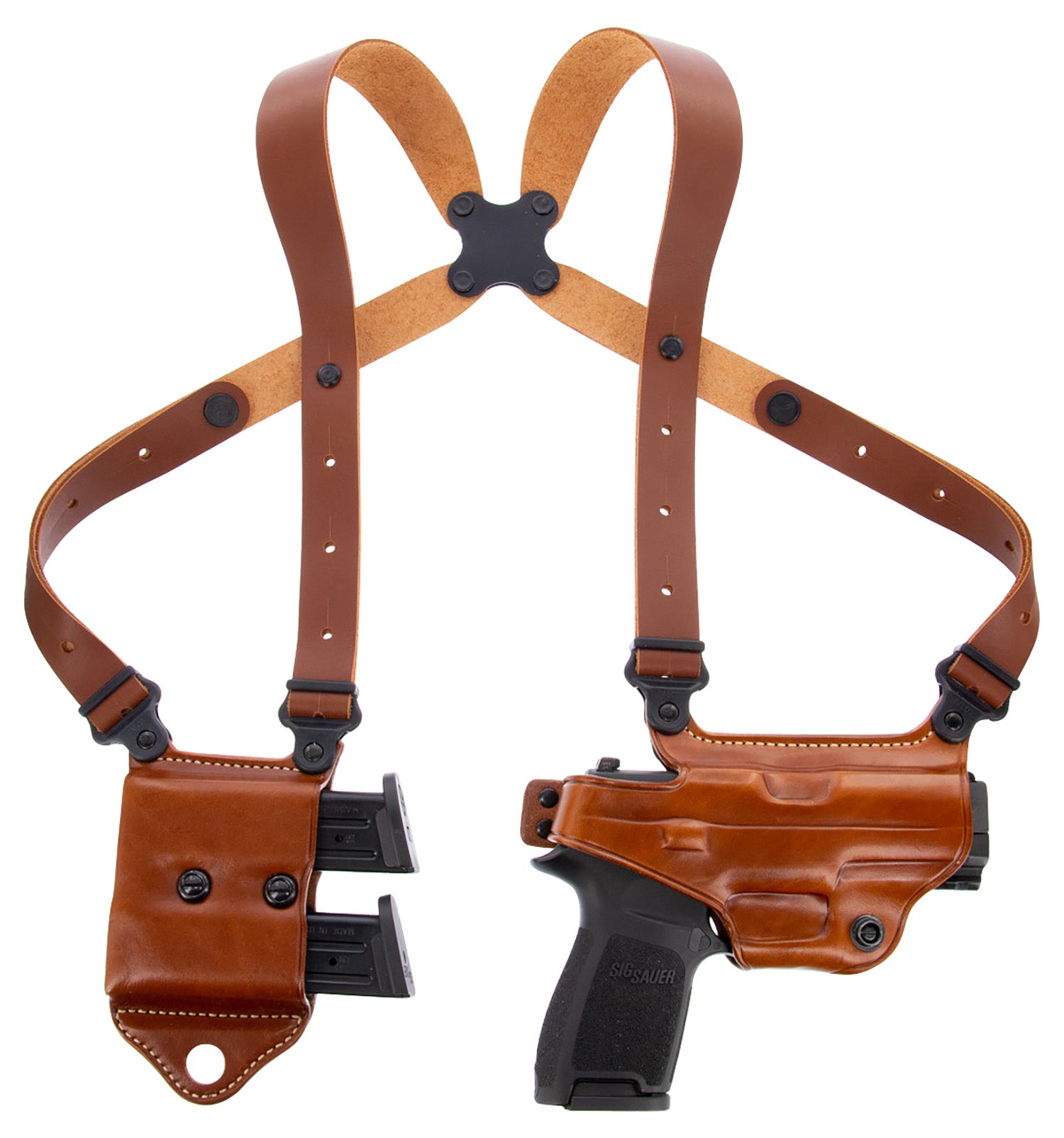 Galco Miami Classic II Shoulder System MCII652 Tan Leather S&W M&P Shield/Glock 43/43X Right Hand
