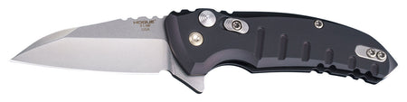 Hogue X1 MicroFlip Pocket Folder 2.75" Wharncliffe CPM 154 Stainless Steel Blade Matte Black Anodized Aluminum Handle and Pocket Clip