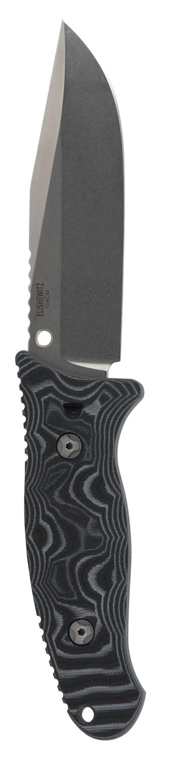 Hogue 35279 EX-F02 4.50" Fixed Clip Point Knife, Black 154CM SS Blade, G-Mascus Black G10 Textured Handle