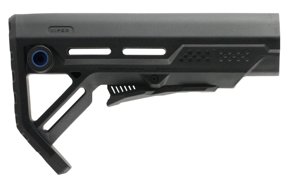 Strike Industries MOD1 AR-15 M16 Carbine Stock Mil-Spec Black with Blue Accent Synthetic