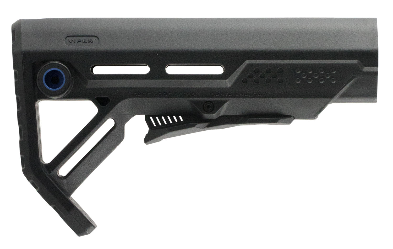 Strike Industries MOD1 AR-15 M16 Carbine Stock Mil-Spec Black with Blue Accent Synthetic