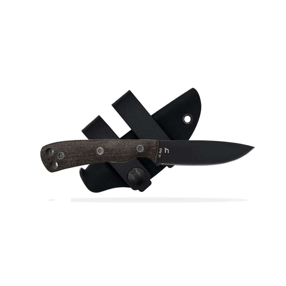 SK Knives Ascent Mini Knife 2.9" DLC Black Coated Blade Black G10 Grip and Sheath
