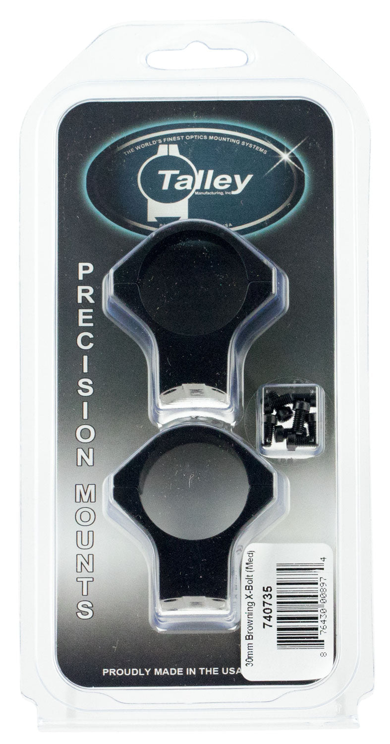 Talley 740735 Browning X-Bolt 30mm One-Piece Scope Ring Mount Combo Black Anodized Medium Rings