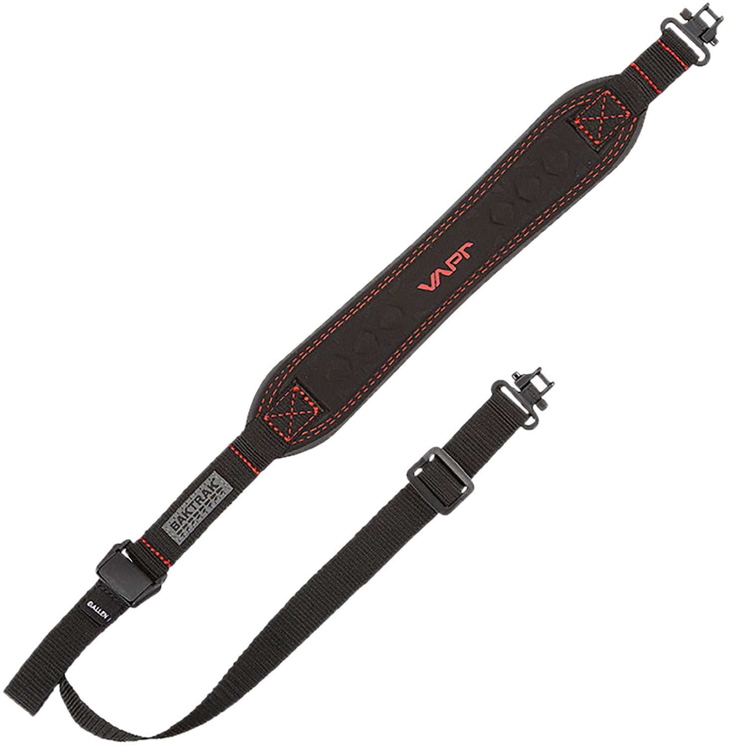 Allen BakTrak Vapor Adjustable Rifle Sling Black/Red Nylon with Quick-Adjust Cam Lock
