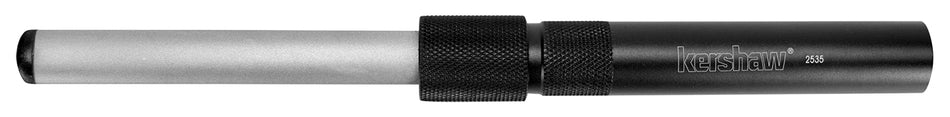 Kershaw 2535 Ultra-Tek Blade Sharpener 9" – 600-Grit Diamond Shaft, Black Anodized Handle
