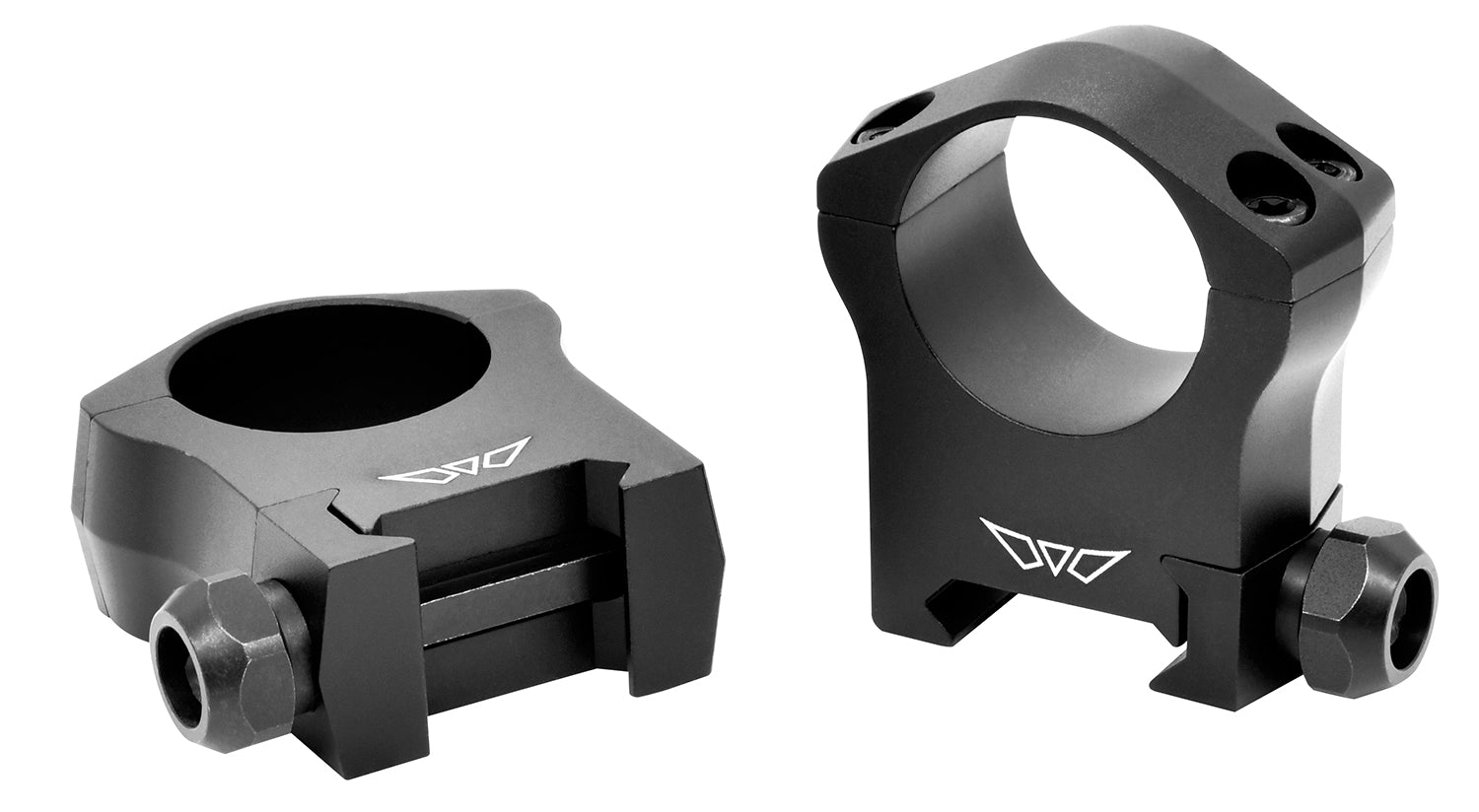 Warne 7202M Mountain Tech 1 Inch High 0 MOA Scope Rings Matte Black