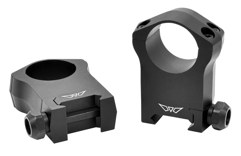 Warne 7204M Mountain Tech 1 Inch Ultra High 0 MOA Scope Rings Matte Black