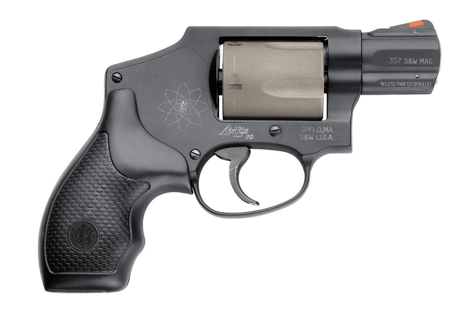 Smith & Wesson 103061 Model 340 Personal Defense 357 Mag 5 Shot 1.88" Black Stainless Steel Barrel, Titanium Cylinder, Black Scandium Alloy J-Frame, Black Polymer Grip, No Internal Lock