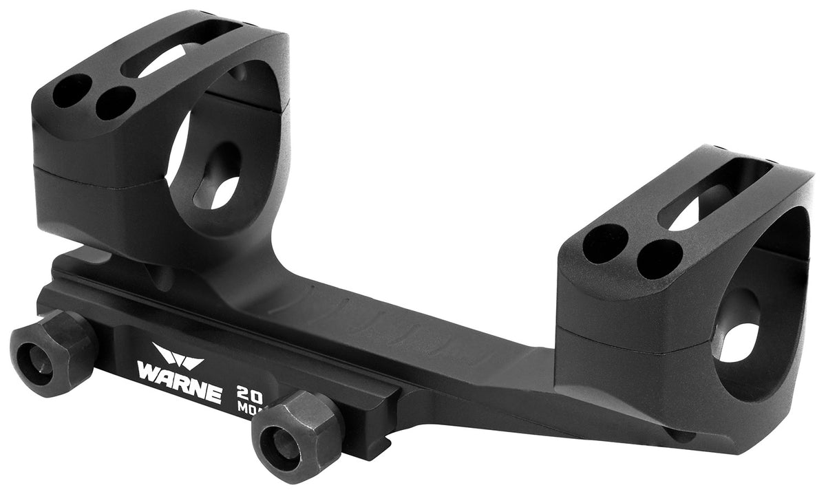 Warne LRSKEL34TW Skeletonized Extended Scope Mount/Ring Combo Matte Black 34mm MSR Ultra High Rings 20 MOA