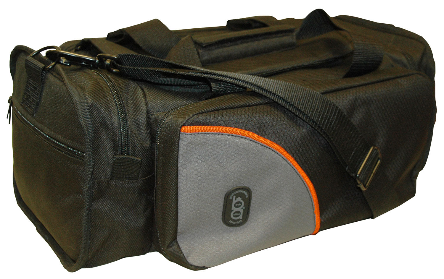 Bob Allen Club Series BA450 2-Handgun Range Bag Black/Gray Ripstop Nylon
