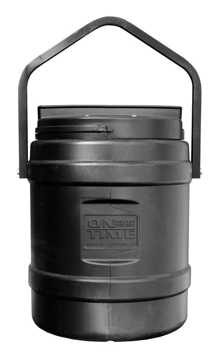 On Time 73000 Hanging Rice Bran Feeder, 10 Gallon, Frequency Vibration Anti-Clog, 1-30 Sec Duration