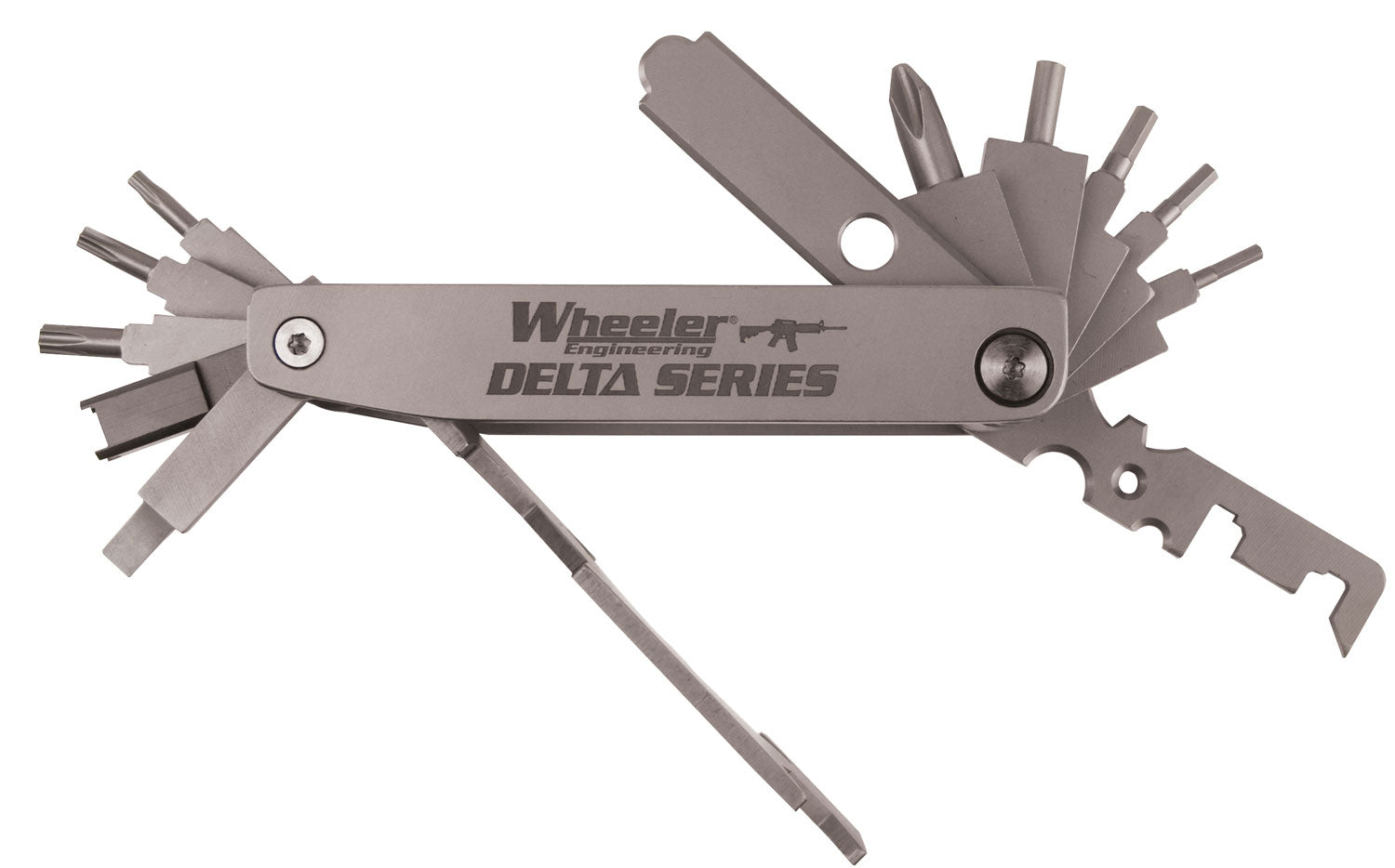 Wheeler Delta Series Compact Folding Multi-Tool for AR Rifles, Stainless Steel with Sheath