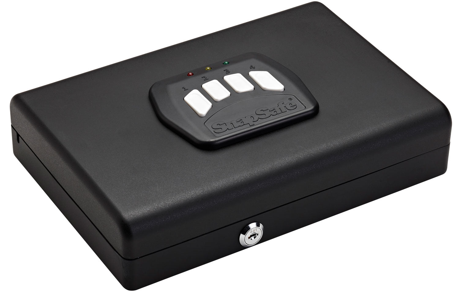 SnapSafe Keypad and Key Entry Pistol Safe Black Steel 11"Hx8.5"Wx2.25"D