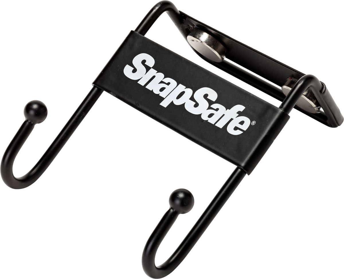 SnapSafe Magnetic Two-Prong Safe Hook Black Steel 15 lb Hold