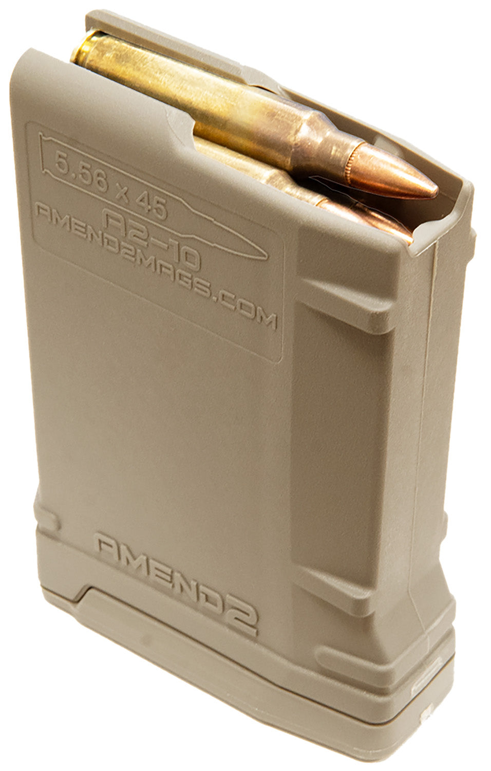 Amend2 MOD-2 .223 Rem/5.56 NATO 10rd Stainless Spring Polymer Rifle Magazine FDE