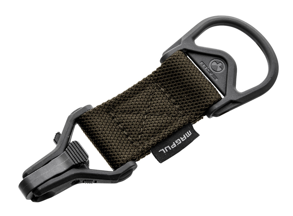 Magpul MS1/MS3 Ranger Green Sling Adapter – 1.25" Nylon Webbing, Steel Paraclip, AR-15/M4 Compatible