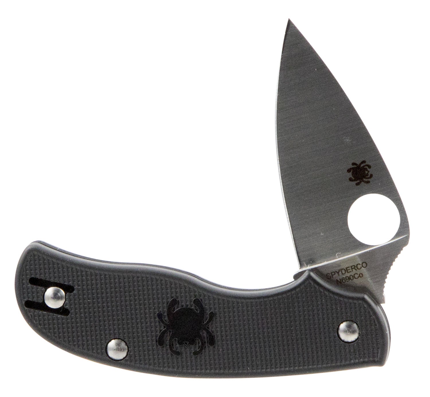 Spyderco Urban Lightweight 2.61" Drop Point N690Co Stainless Folding Pocket Knife C127PBK Black FRN Handle