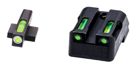 HiViz KBN321 Kimber 1911 LiteWave H3 Green Tritium Front Green Fiber Optic Rear Sight