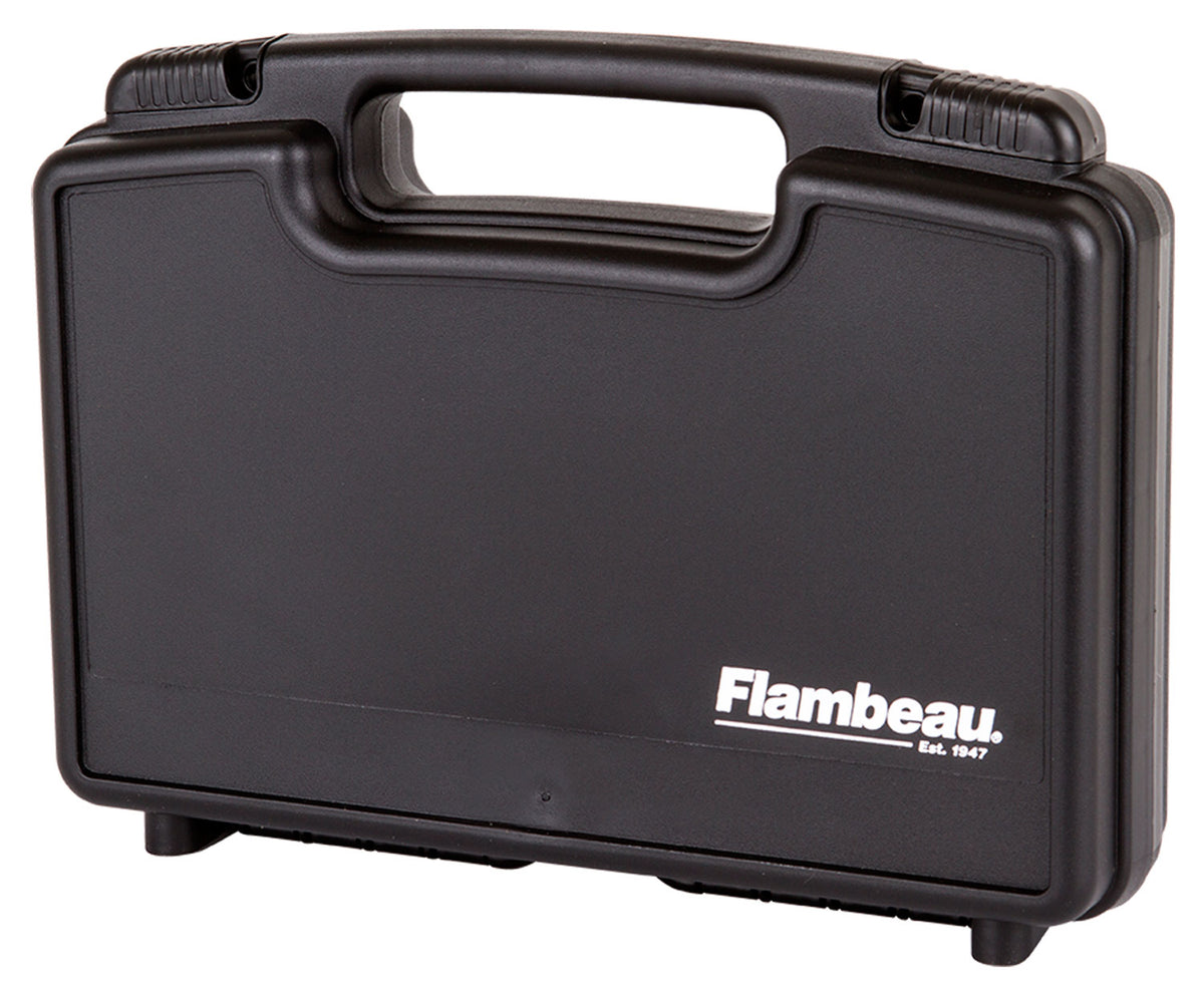 Flambeau 6450SC Black Hard Polymer Pistol Case 13.375" with Sliding Latches USA Made