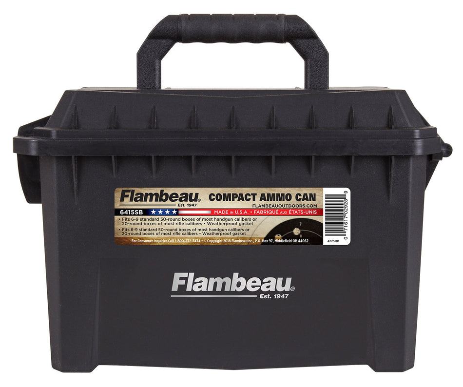 Flambeau 6415SB Durable Polymer Ammo Can Black 223Rem/5.56 with OTC Latch