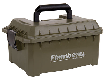 Flambeau 7415SB Water-Resistant Shotshell Ammo Can Tan 12/20 Gauge 4 Boxes