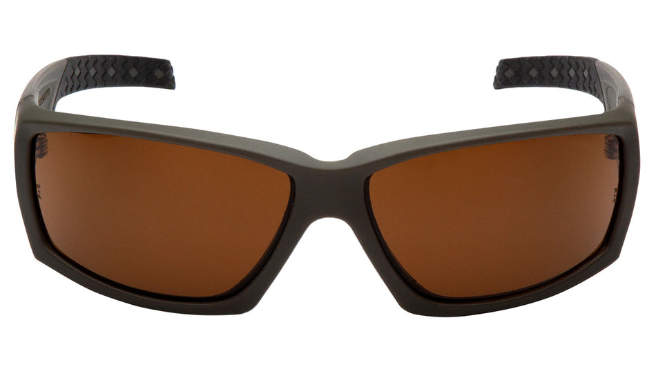Pyramex Venture Gear Overwatch Sunglass Style Eyewear Bronze Lens Anti-Fog OD Green Frame