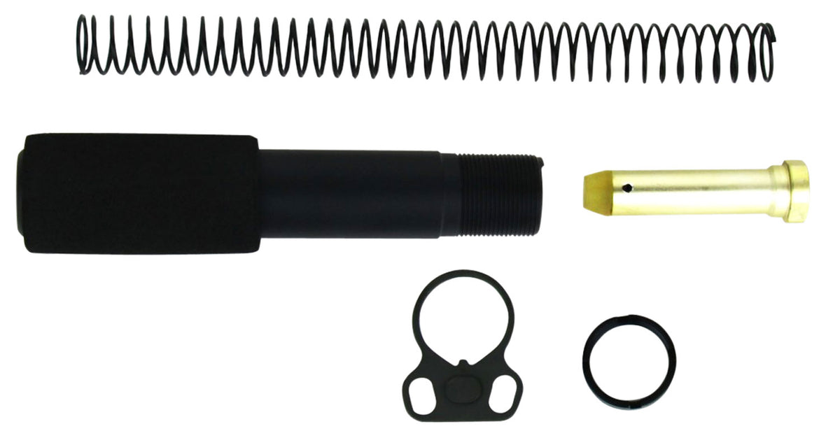 TacFire MAR049B Black Aluminum Mil-Spec AR Pistol Buffer Tube Complete Kit
