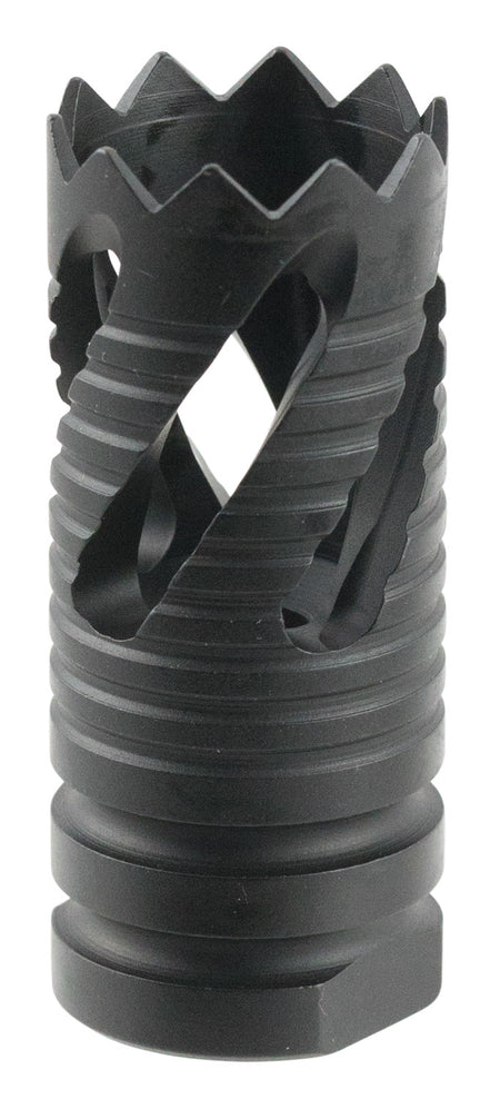 TacFire MZ1021 5.56 NATO AR-15 Thread Crown Muzzle Brake Steel Black Oxide 1/2-28 tpi