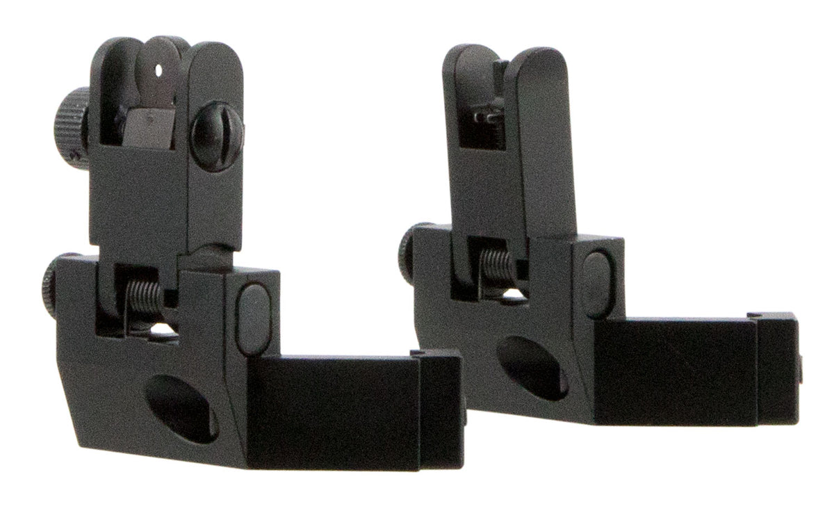 TacFire 45 Degree Flip Up Iron Sights Spring Loaded Black Anodized AR-Platform
