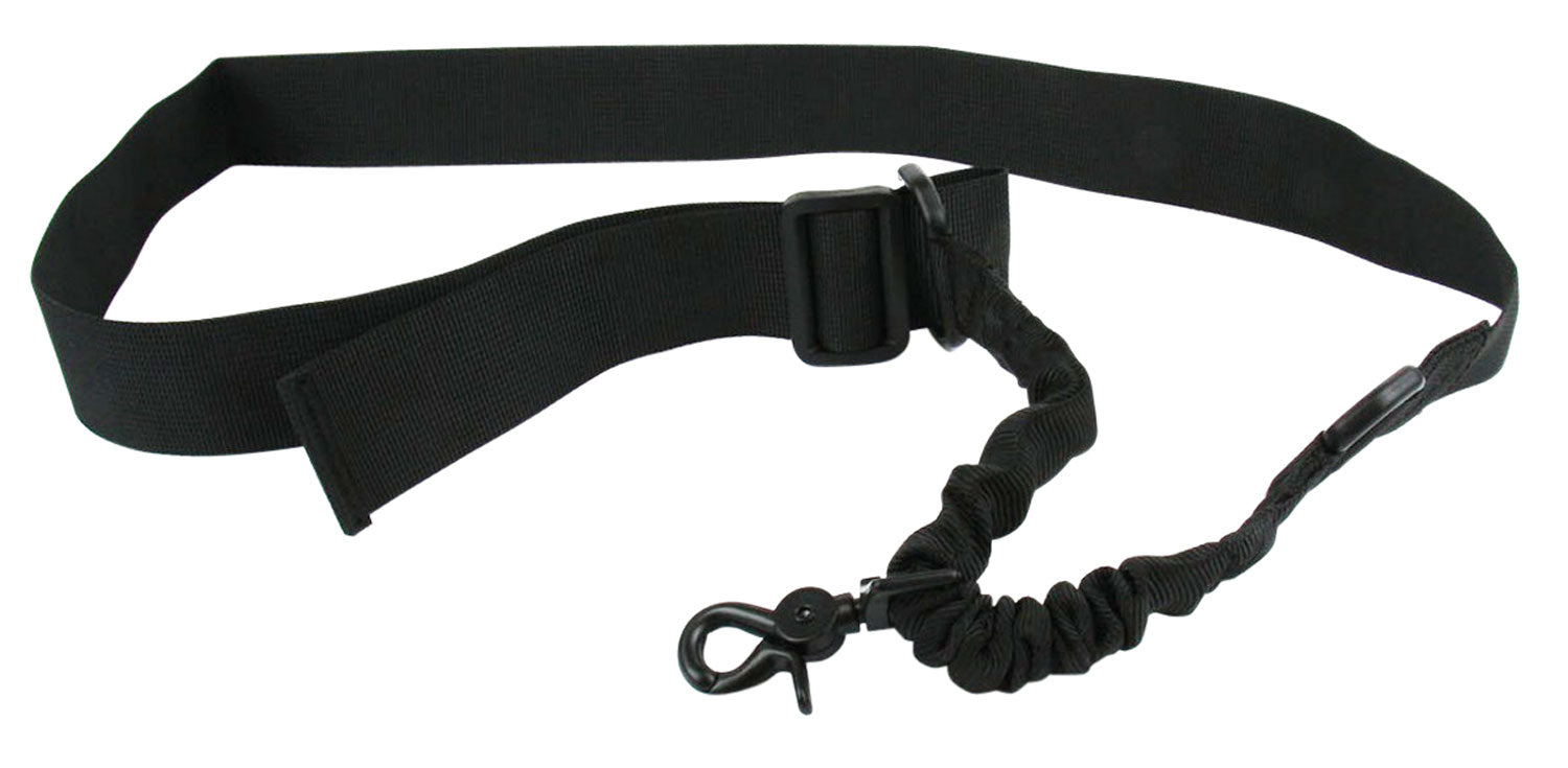 TacFire SL001B Adjustable Black Single Point Bungee Sling 20"-30" Nylon Rifle Shotgun