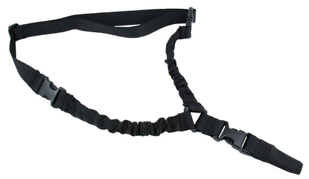 TacFire SL002B One-Point Bungee Rifle Sling Black Nylon Fully Adjustable 30"-40"