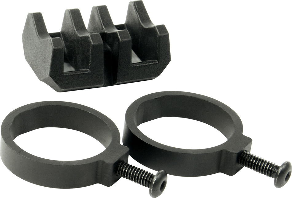 Magpul MAG614-BLK V-Block and Mounting Rings Handheld Light Adapter Black Anodized Aluminum/Polymer