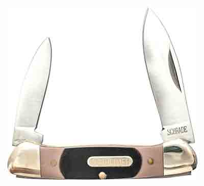 Old Timer Minuteman 2" Stainless 2-Blade Folding Pocket Knife Delrin Handle