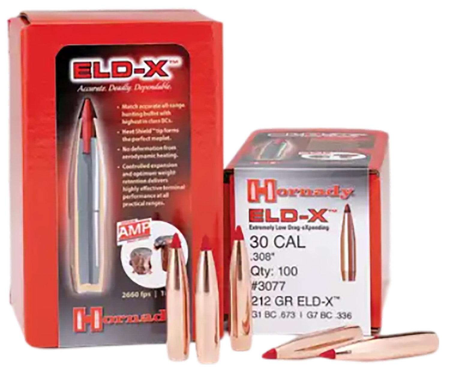 Hornady ELD-X 7mm .284 162gr Extremely Low Drag Expanding Hunting Bullets 100/Box