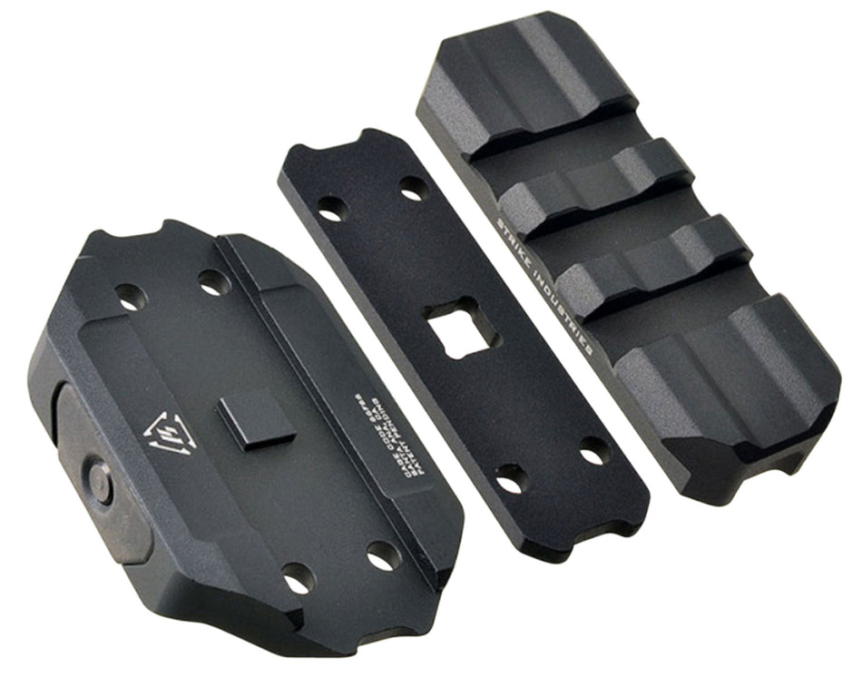Strike Industries R.E.X. Low Profile Optic Riser REXRISERBK Black Anodized Picatinny 3-Slot