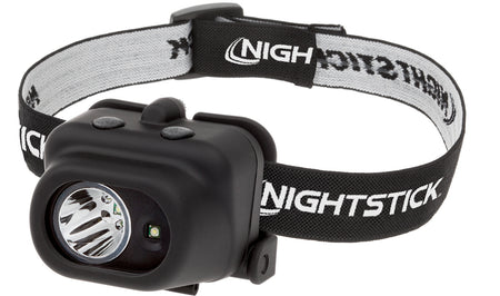 Nightstick NSP4608B Multi-Function Dual-Light Headlamp Black 158 Meter Beam White LED