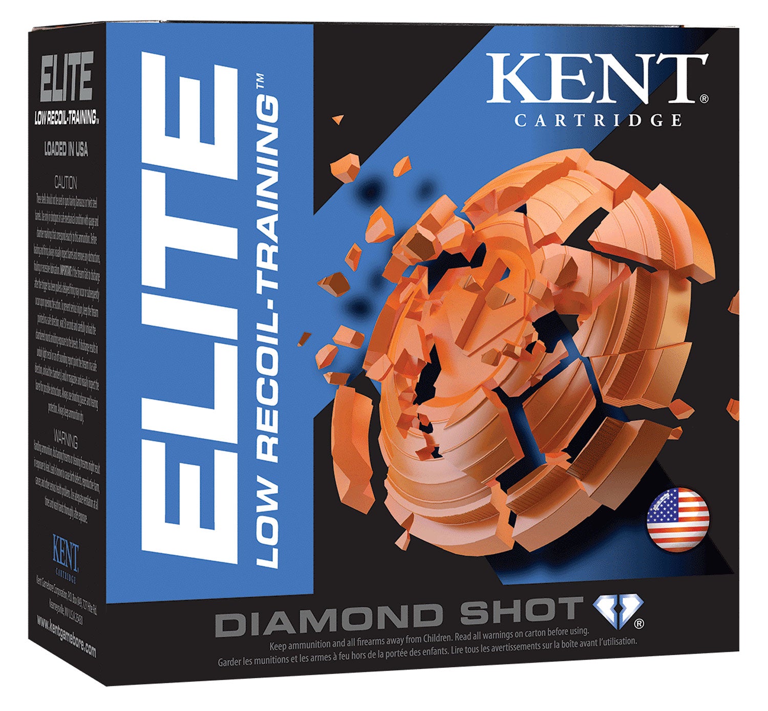 Kent Cartridge Elite Low Recoil-Training Diamond Shot Shotgun Ammo 12 Gauge 2.5 in 3/4 oz #8