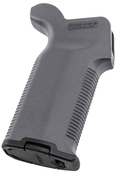Magpul MAG532-GRY MOE-K2+ AR-15/AR-10 Grip, Gray Polymer with Wrap-Around Rubber Overmolding