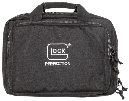 Glock AP60300 Black Double Pistol Case 12.5"x9.5"x4.5" Dual Padded Compartments 3 Zippered Compartments