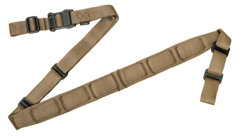 Magpul MS1 Padded Two-Point Rifle Sling Coyote Tan Nylon 48"-60" Adjustable OAL