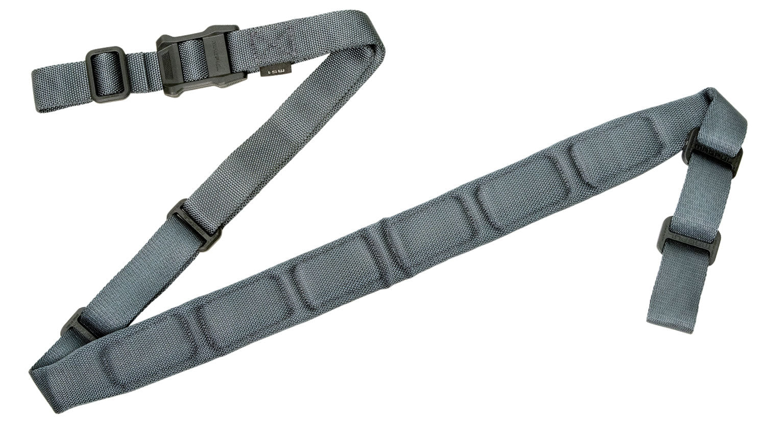 Magpul MS1 Padded Two-Point Rifle Sling Gray Nylon 48"-60" Adjustable OAL