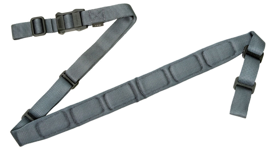 Magpul MS1 Padded Two-Point Rifle Sling Gray Nylon 48"-60" Adjustable OAL