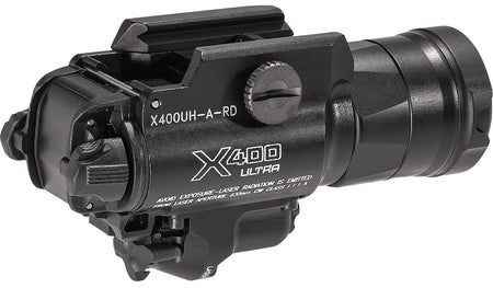 SureFire X400UH-A-RD Ultra MasterFire Black Anodized 1000 Lumen Weapon Light/Red Laser