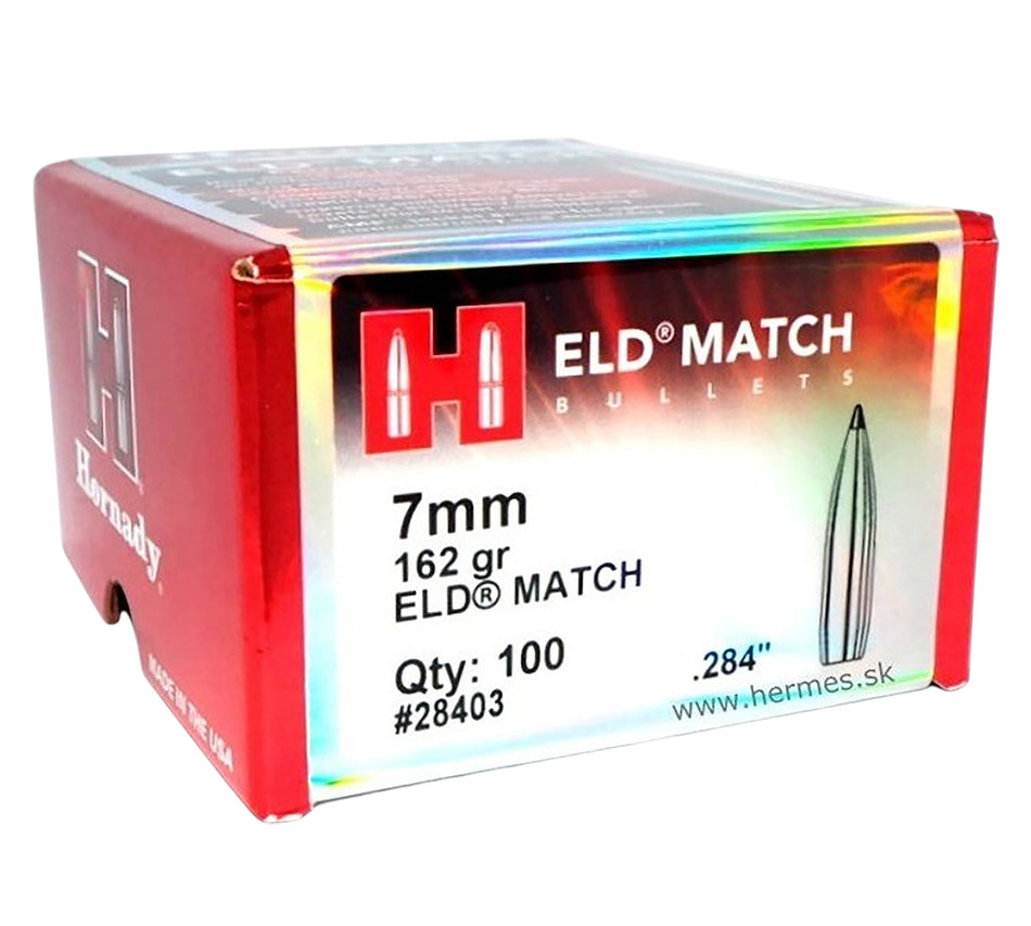Hornady ELD Match 7mm .284 162gr Extremely Low Drag Match Bullets 100/Box