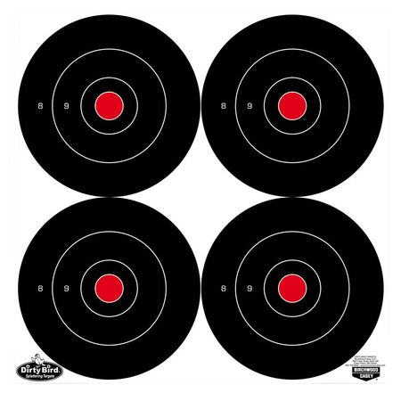 Birchwood Casey Dirty Bird Bullseye 6" Tagboard Hanging Target Black and White 100 Per Package