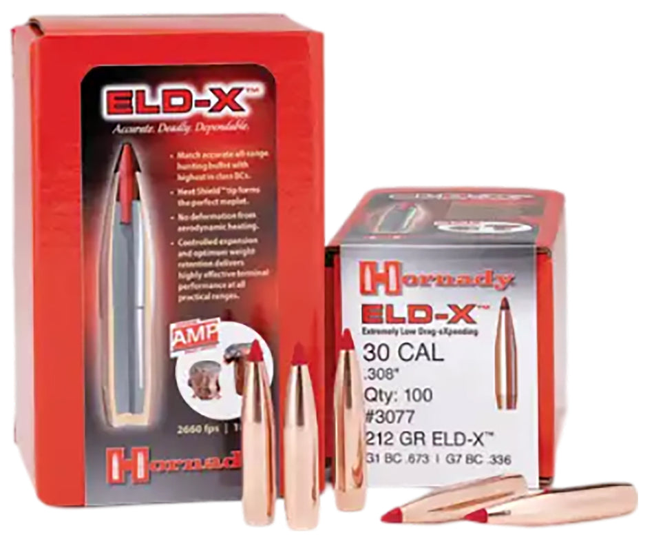 Hornady ELD Match 30 Cal .308 208gr Extremely Low Drag Match Bullets 100/Box