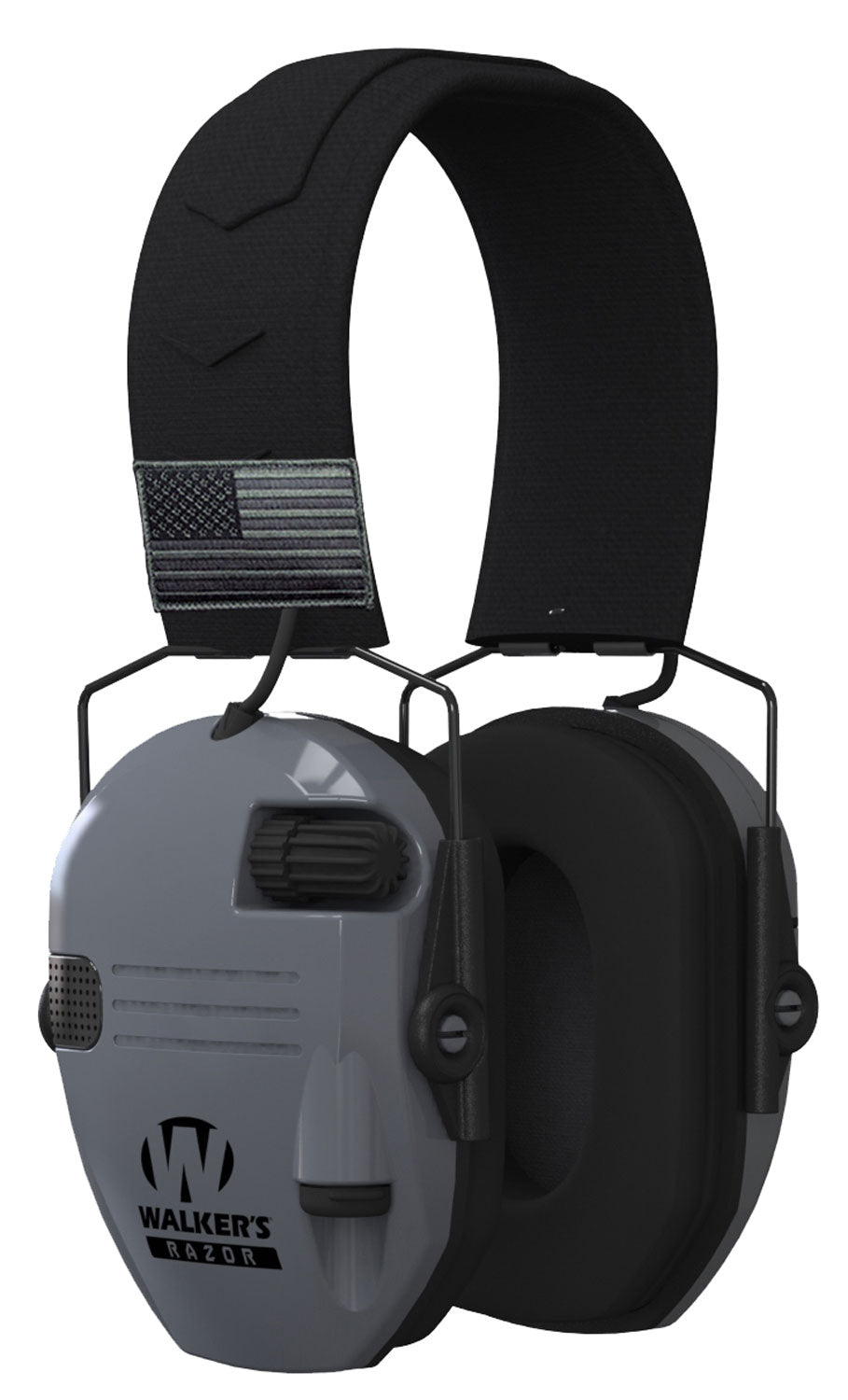 Walker's Razor Patriot GWPRSEMPATGY 23 dB Slim Electronic Over-the-Head Muff Black/Gray Polymer Sports South Exclusive