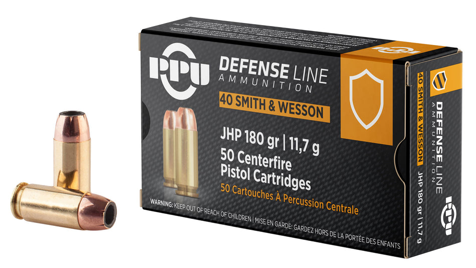 Prvi Partizan Defense Jacketed Hollow Point 180 Grain .40 S&W 967 fps