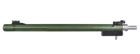 Tactical Solutions 22 LR 16.5" OD Green Fluted Threaded Bull Barrel with Fiber Optic Sights for Ruger 10/22 Takedown